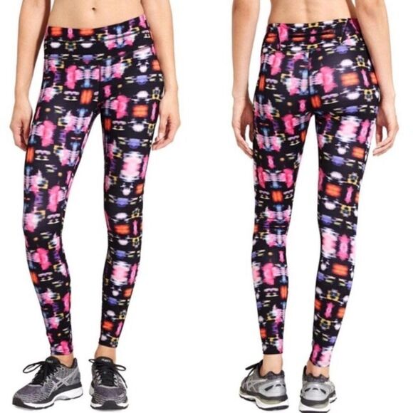 Athleta Sonar Freedom Full Length Sport Yoga Athletic Leggings Tights [size Med] - Picture 1 of 13